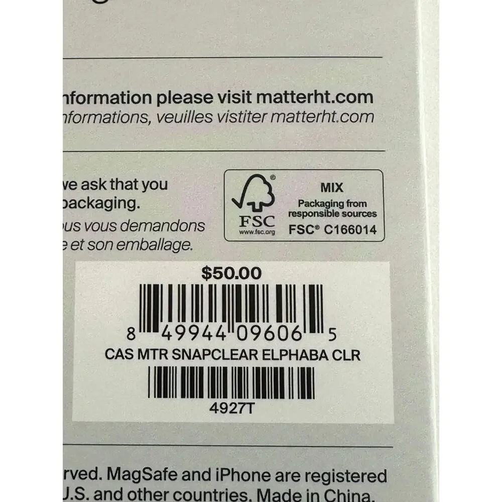 Matter Clear Snap iPhone 17 Pro Max Ice Case NWT MSRP: $50.00